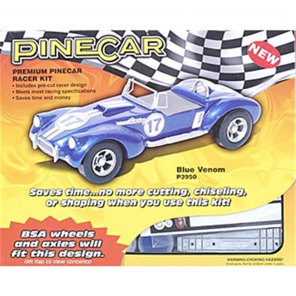Pine-Car Pine-Car PINP3950 Venom Premium Racer Kit; Blue PINP3950